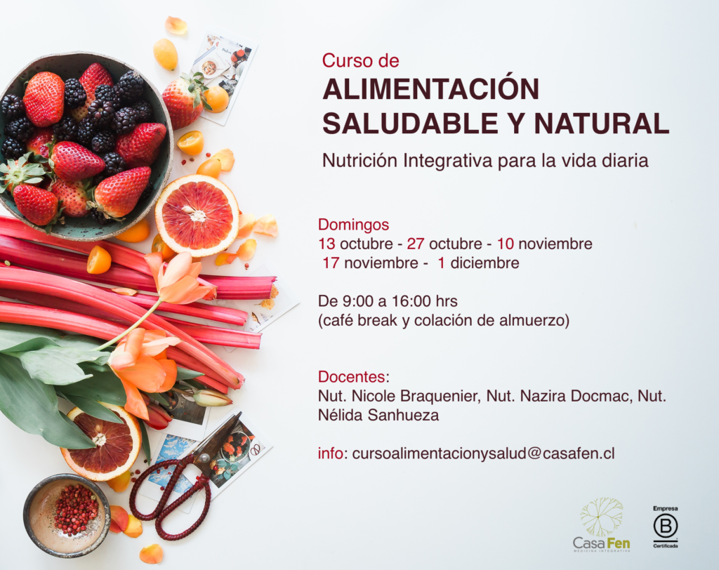 Curso de alimentacion saludable y natural, Nutrición Integrativa para la vida diaria