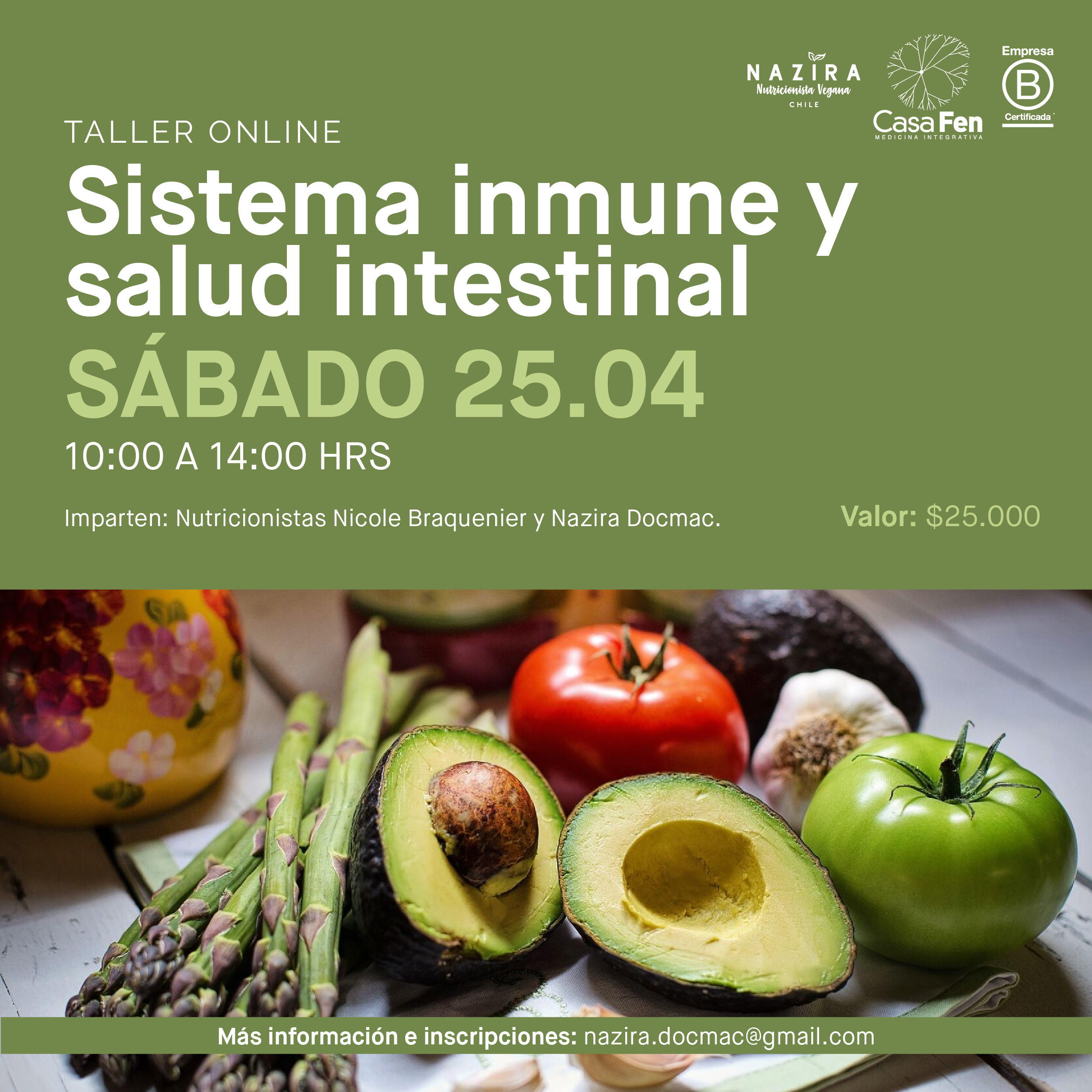 Sistema Inmune y salud intestinal, taller online - CasaFen