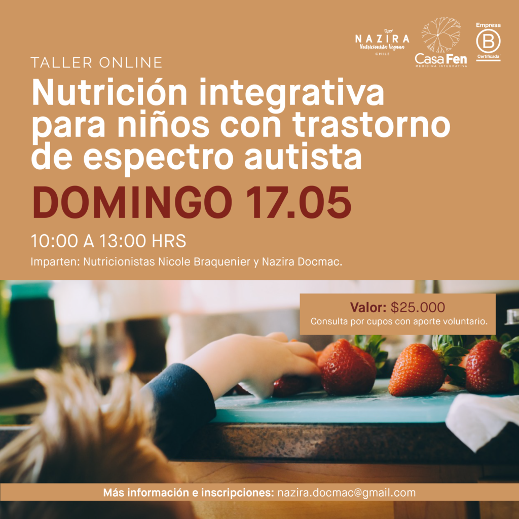 Taller online: Nutrición integrativa para niños con trastorno de espectro autista