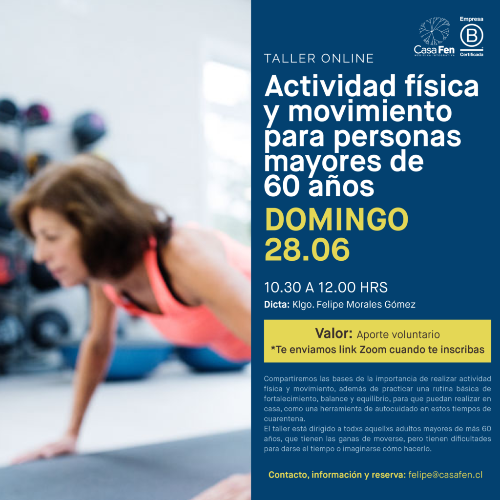 Actividad física y movimiento para mayores 60 años - CasaFen