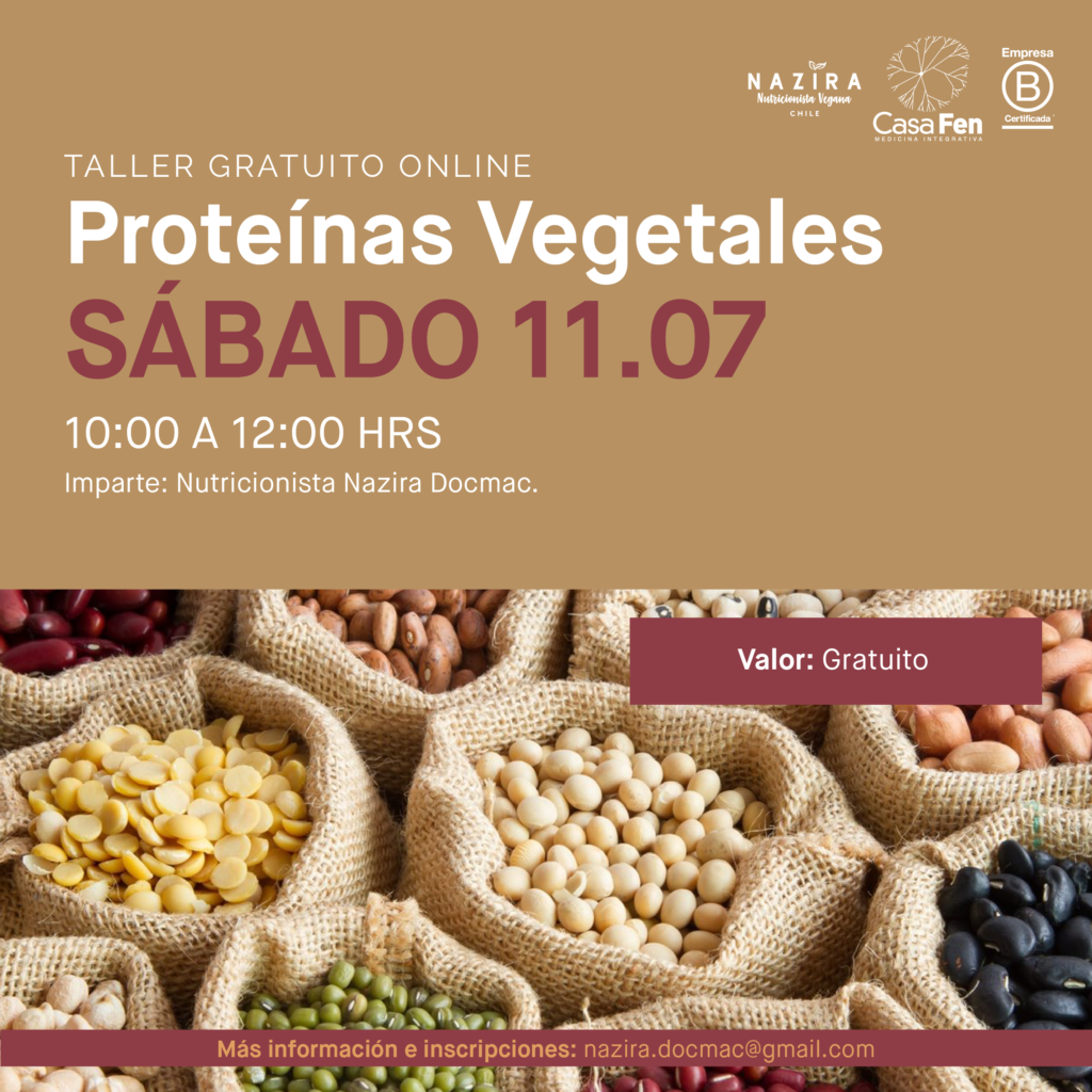 Taller online Proteínas vegetales- Casafen