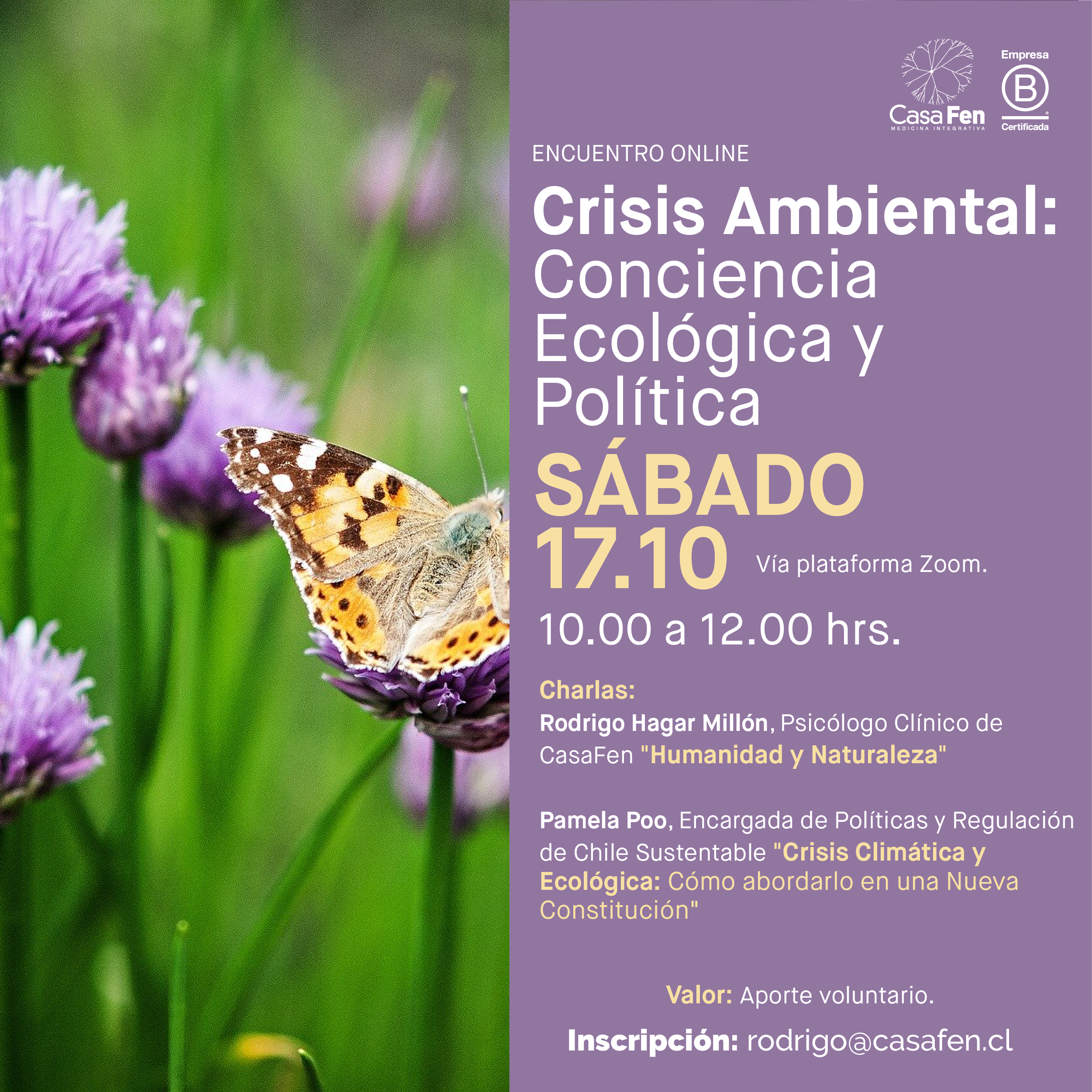 Encuentro online Crisis Ambiental Conciencia Ecológica y Política-CasaFen