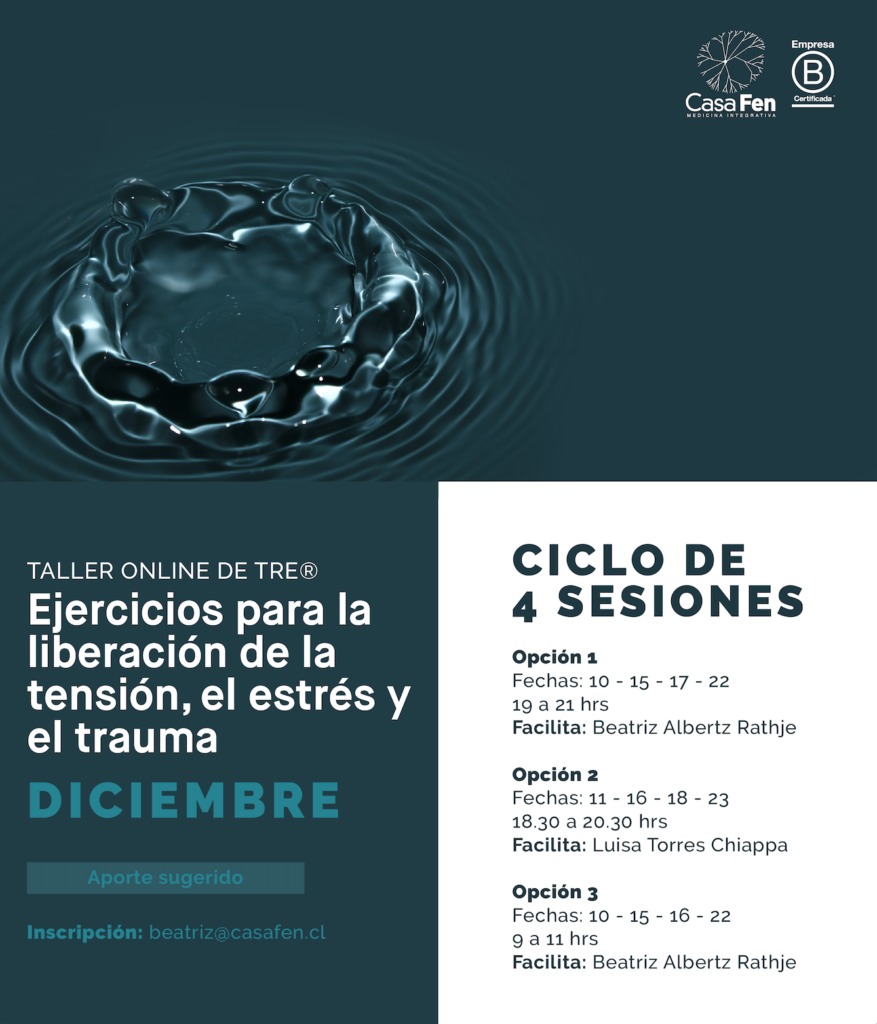 Taller online de TRE®, Ejercicios para la liberación de la tensión, el estrés y el trauma - CasaFen Diciembre 2020