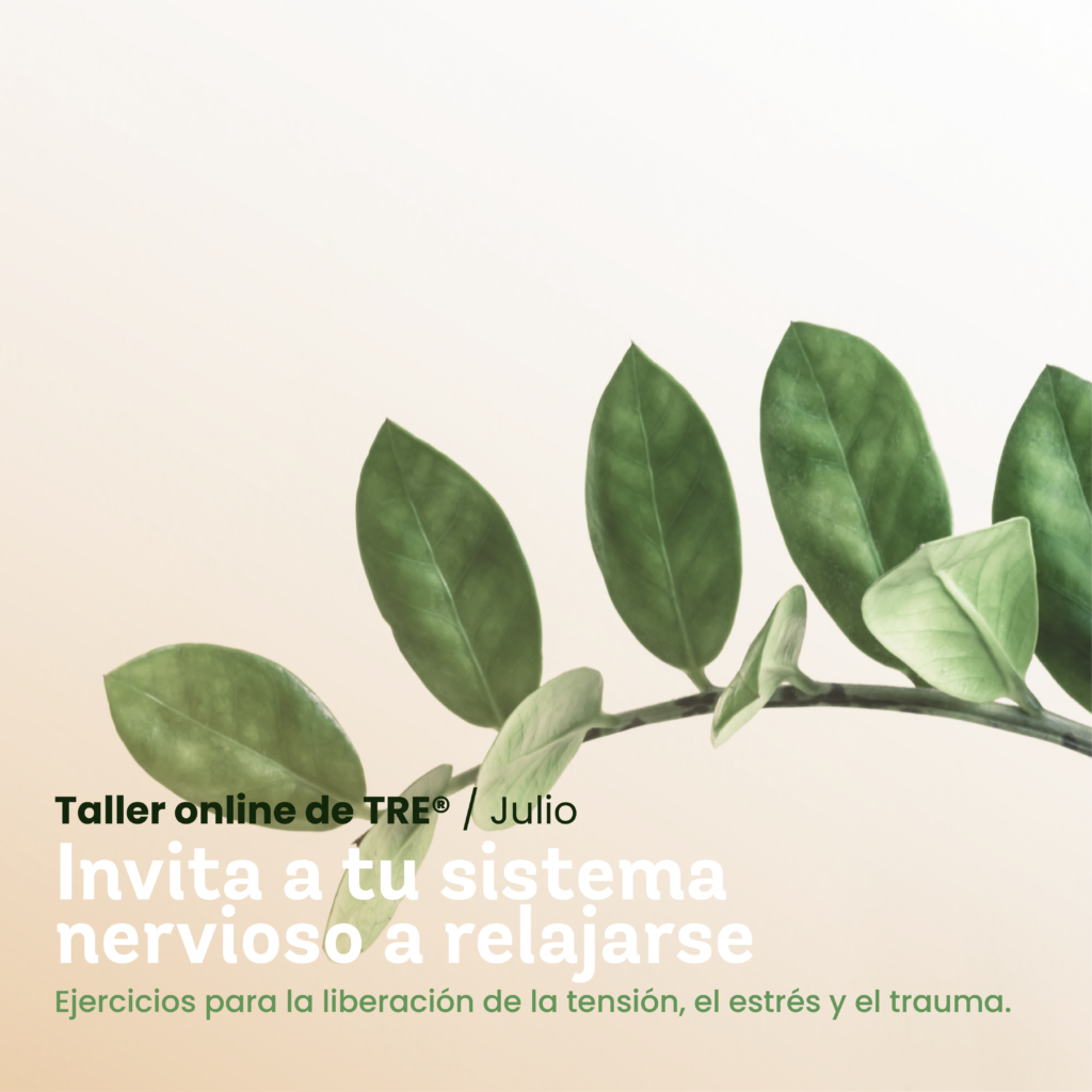 Invita a tu sistema nervioso a relajarse es un Taller online de TRE®. Ejercicios para la liberación de la tensión, el estrés y el trauma